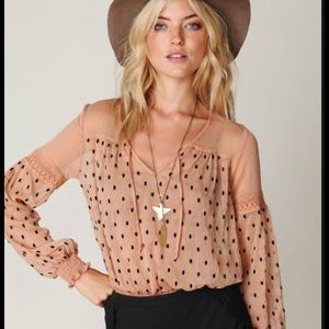 Free People Polka Dot Blouse